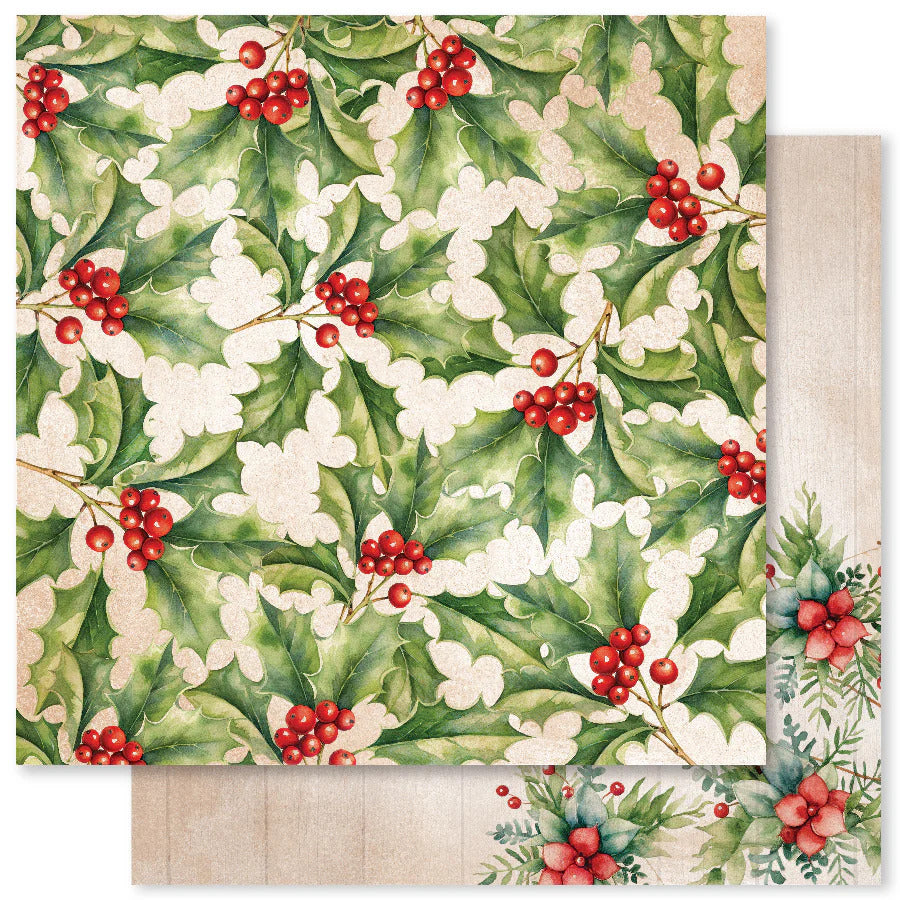 Woodland Christmas B 12x12 Paper (12pc Bulk Pack) 33048 — Ecstasy Crafts