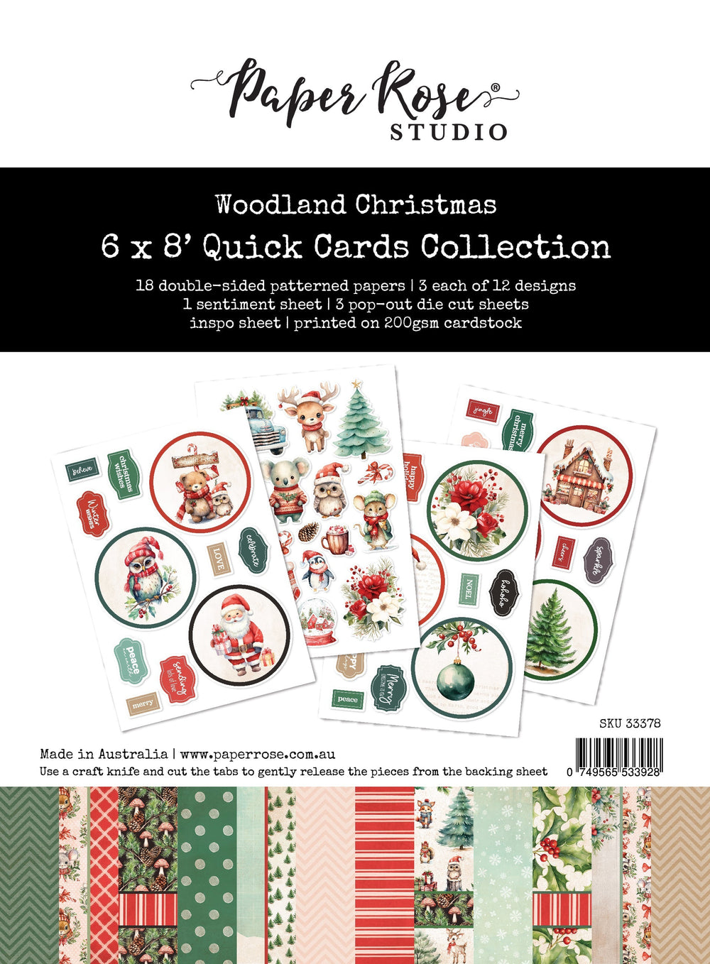 Woodland Christmas 6x8" Quick Cards Collection 33378 — Ecstasy Crafts