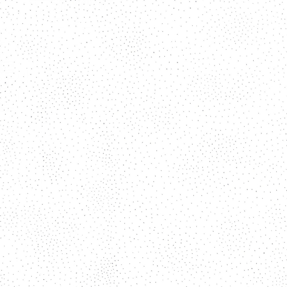 White with Silver Metallic Dots