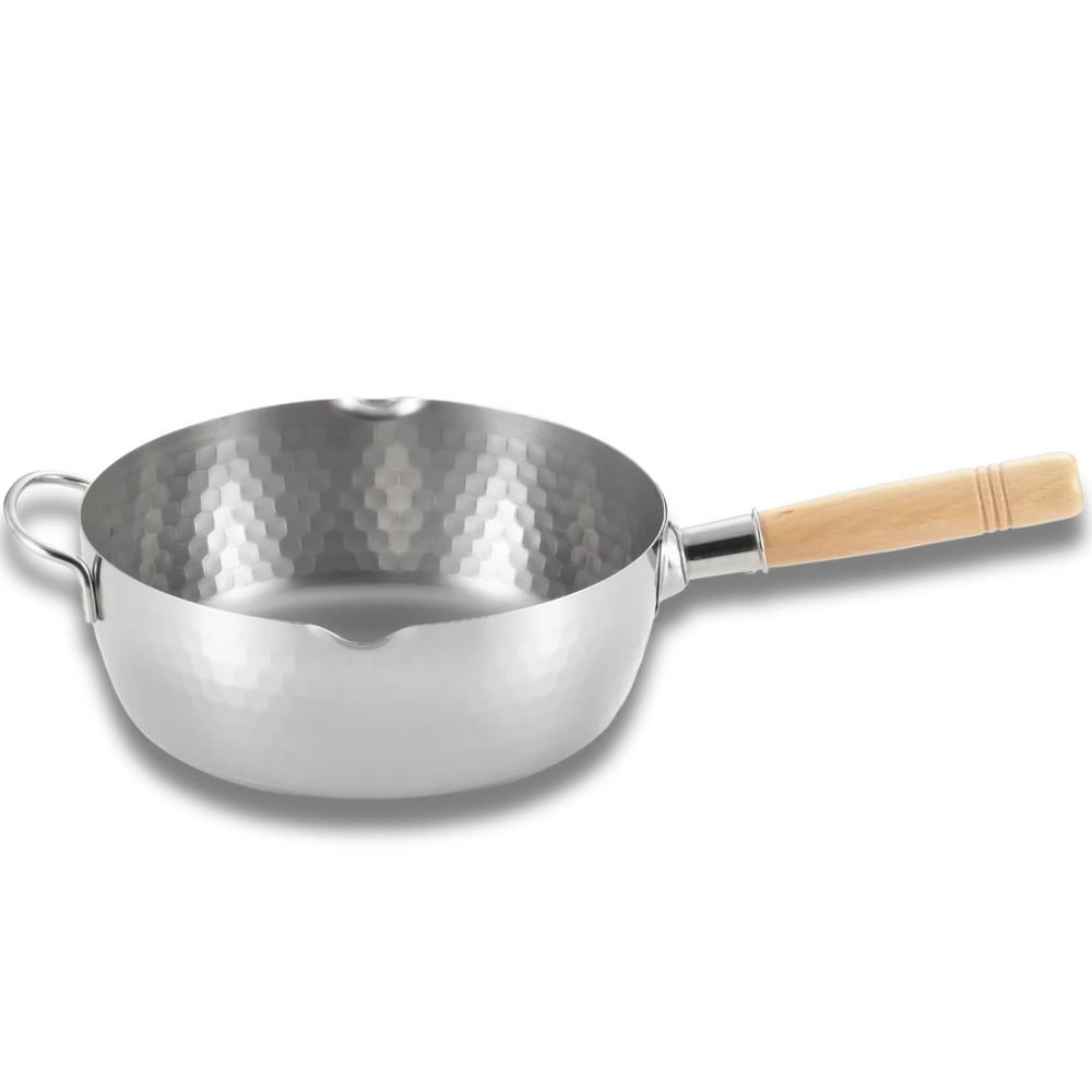 Yoshikawa Yukihira 24 cm Pot | 3.6 L Stainless Steel with Wooden Handle