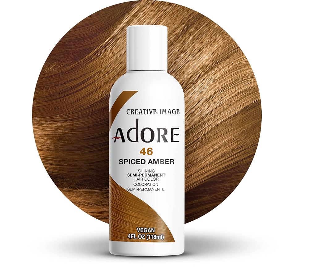 COLORATION CAPILLAIRE SEMI-PERMANENTE ADORE - 46 AMBRE ÉPICÉ 4 OZ