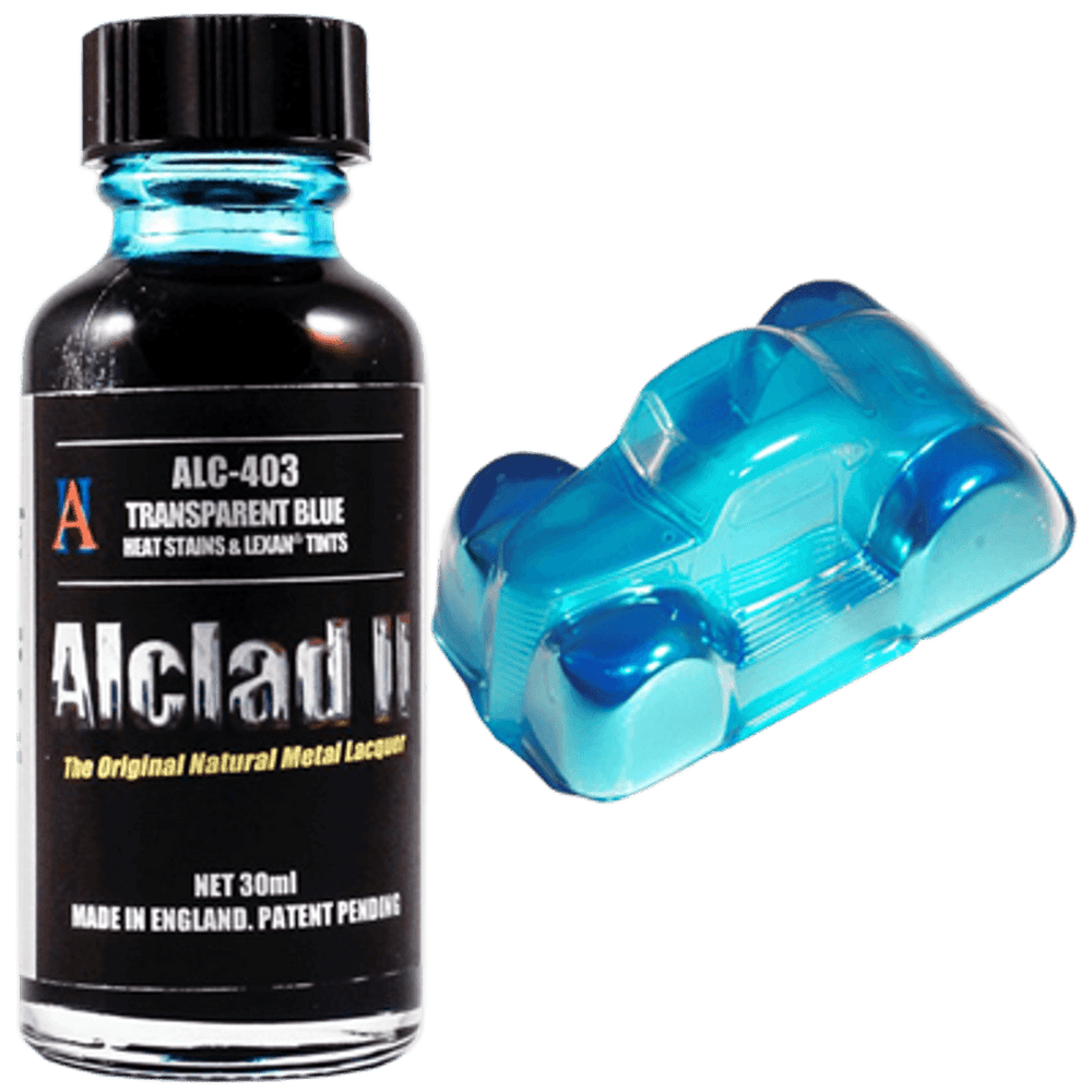 Alclad II 403 Laque Transparente Bleu Taches de Chaleur & Teintures Lexan 30mL