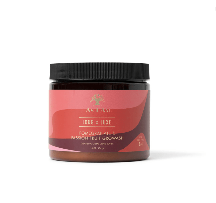 AS I AM LONG AND LUXE POMEGRANATE & PASSION FRUIT GROWASH CLEANSING CREME CONDITIONER 16oz