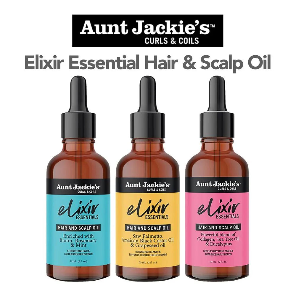 HUILE CHEVEUX ET CUIR CHEVELU AUNT JACKIE'S ELIXER ESSENTIALS 59ML