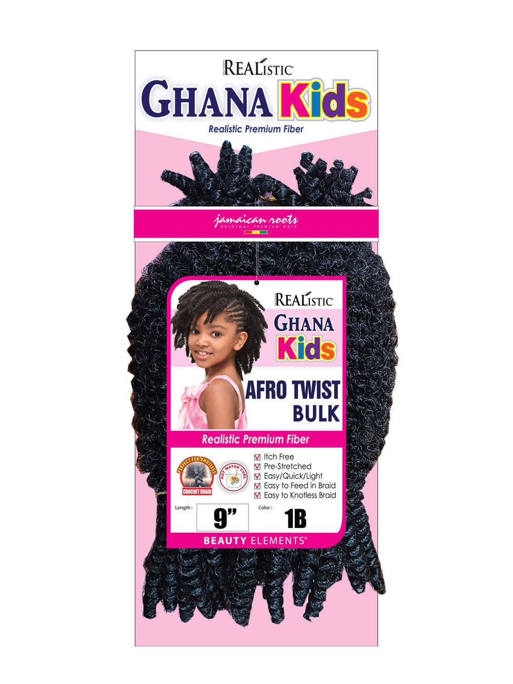 BEAUTY ELEMENTS GHANA ENFANTS AFRO TWIST VRAC 9"
