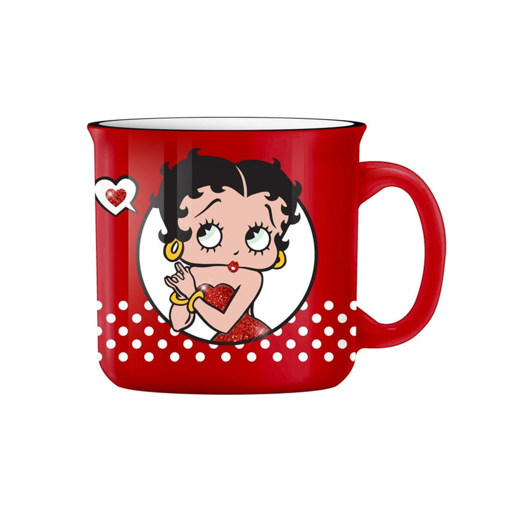 Tasse à café Betty Boop à pois scintillants de 20 oz