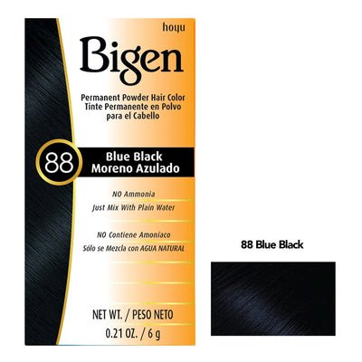 BIGEN TEINTURE CHEVEUX POUDRE PERMANENTE 88 - NOIR BLEUTÉ