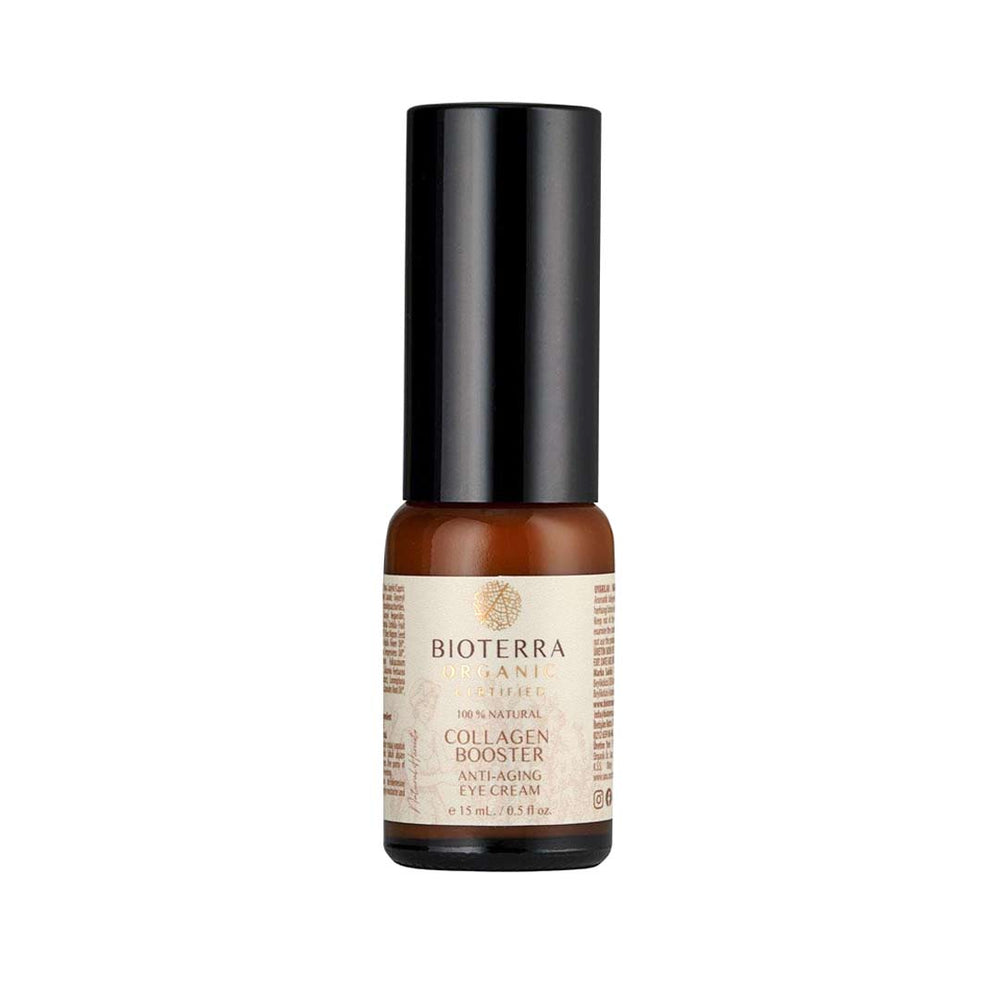 Bioterra Organic Collagen-Boosting Anti-Aging Eye Cream – 15 ml | Brightens & Hydrates Delicate Eye Area