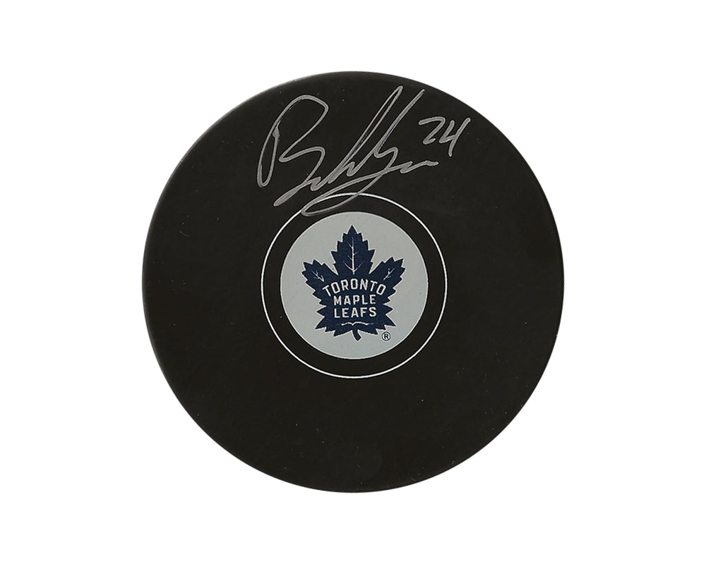 Bobby McMann Autographed Toronto Maple Leafs Autograph Model Puck