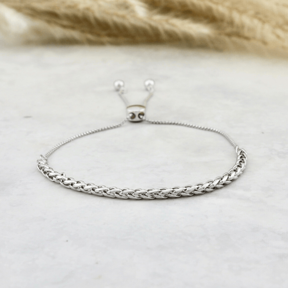 Sterling Silver Wheat Bracelet