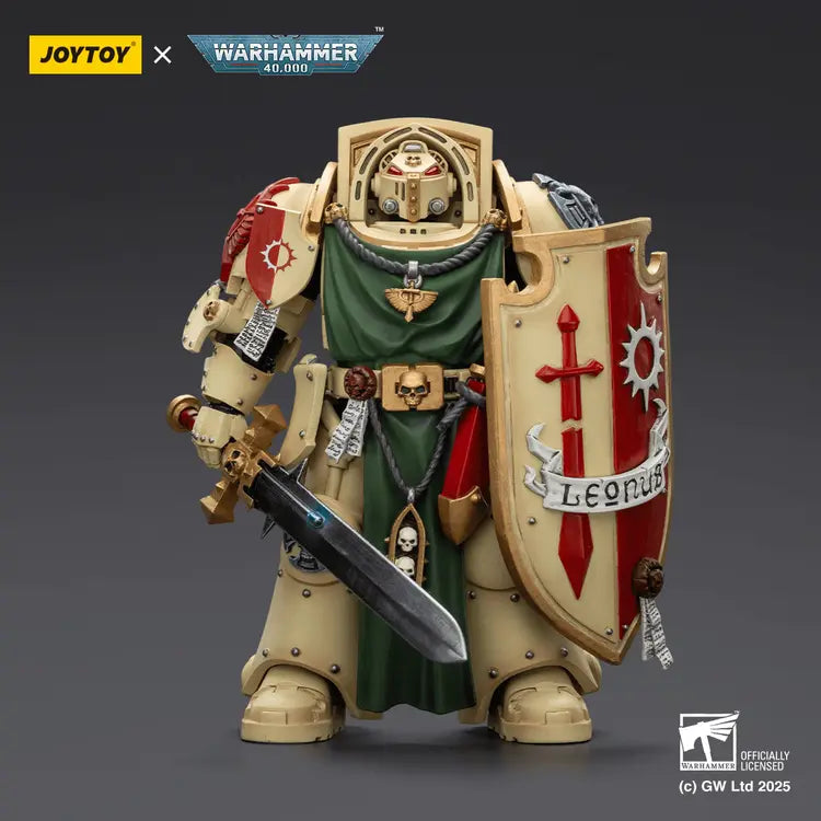 JOYTOY - Chevalier Deathwing des Dark Angels 2 avec Épée énergétique, Bouclier Tempête et Veilleur dans le Noir