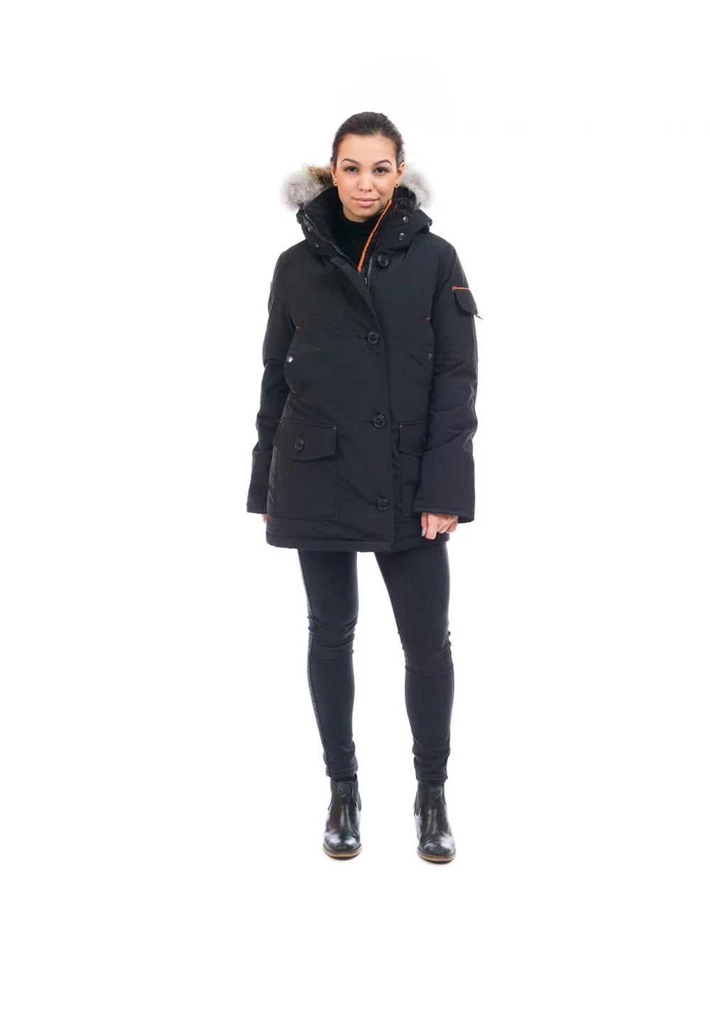 Outdoor Survival Canada Parka Kasa pour femme, noir Orca, petit modèle - En démonstration