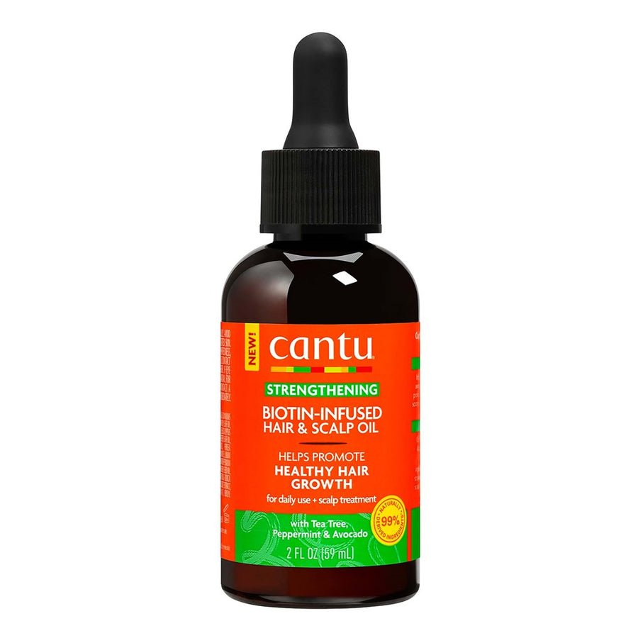 HUILE FORTIFIANTE CHEVEUX ET CUIR CHEVELU INFUSÉE À LA BIOTINE CANTU 2OZ