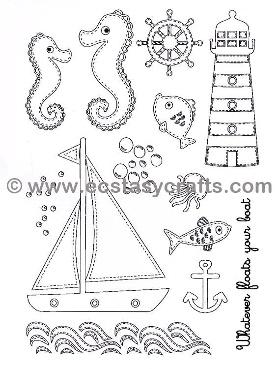 Creative Expressions Stamp - By The Sea — Ecstasy Crafts