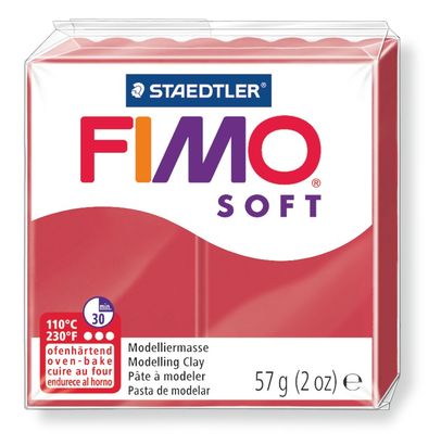 Staedtler-Mars - Pâte à modeler Fimo Soft - Rouge Cerise