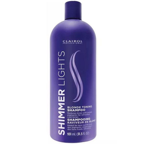 CLAIROL PROFESSIONAL SHIMMER LIGHTS BLONDE TONING SHAMPOO 31.5OZ