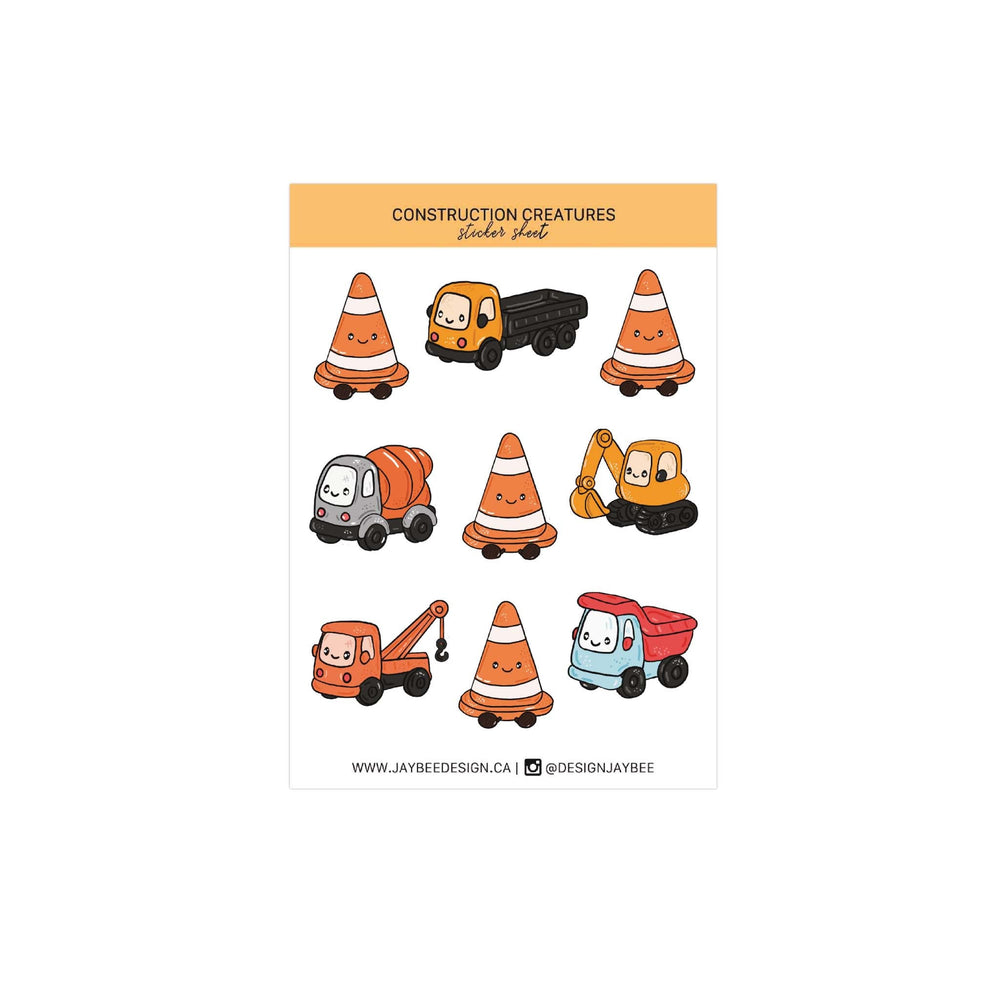 Construction Mini Sticker Sheet