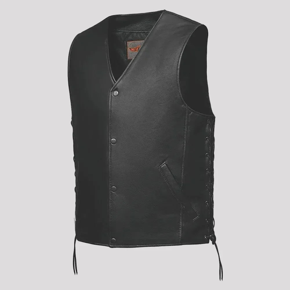 Unik International Men's Laced Side Motorcycle Vest