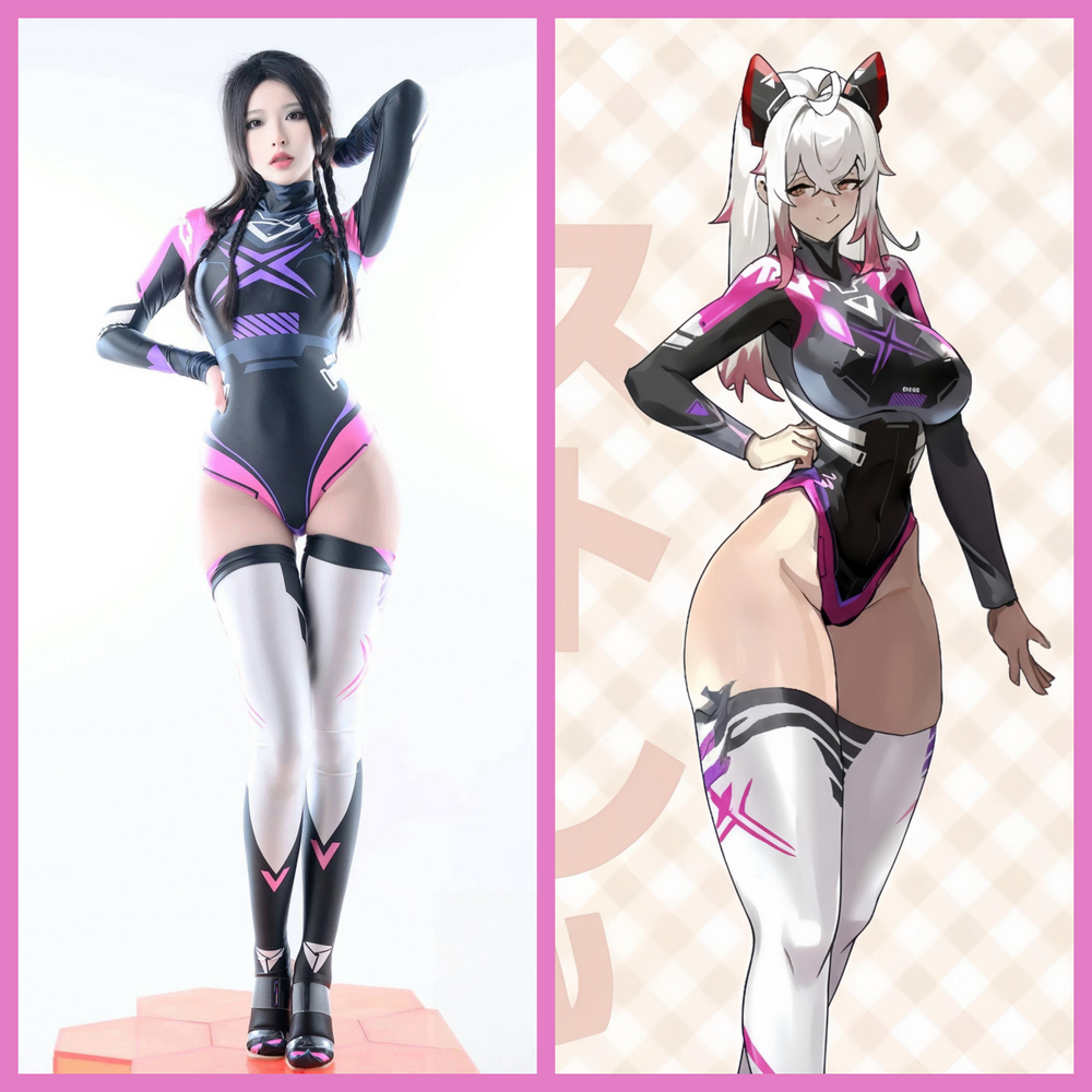 Combinaison de course de natation en spandex de science-fiction d'anime, costume de reine de course