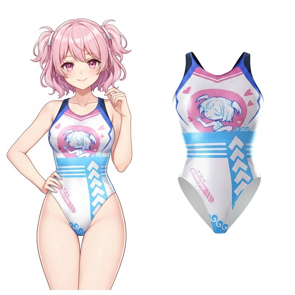 Combinaison de natation en spandex style anime japonais, costume de reine de course