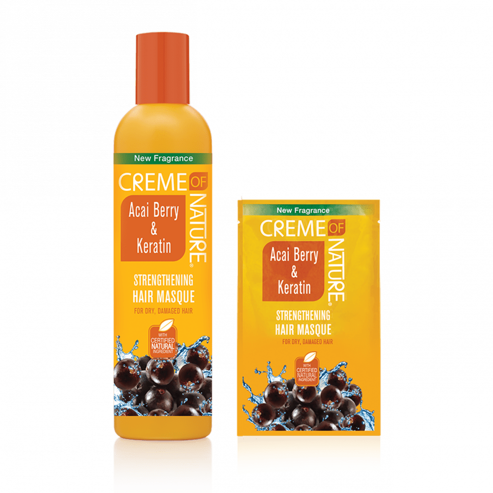 CREME OF NATURE ACAI BERRY & KERATIN HAIR MASK 12OZ