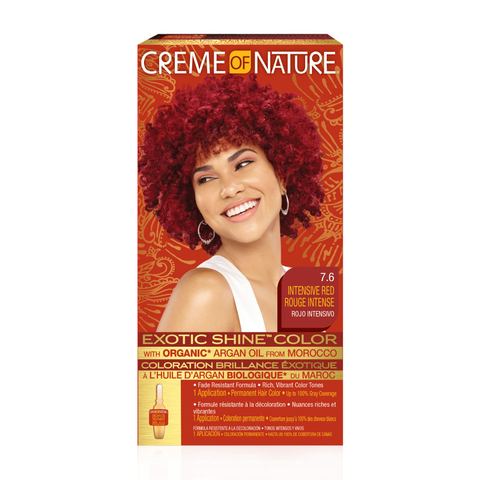 CREME OF NATURE EXOTIC SHINE COLOR - 7.6 INTENSE RED