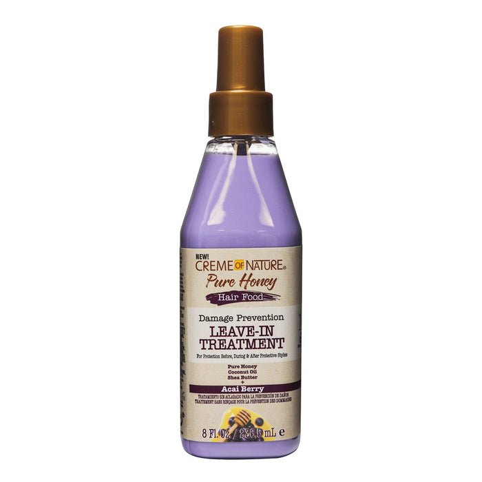 CRÈME OF NATURE Soin Sans Rinçage Miel Pur et Baies d'Açaï Hair Food 236 ml