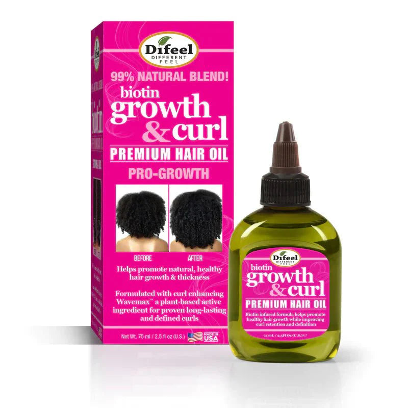 DI FEEL BIOTIN GROWTH & CURL PREMIUM HAIR OIL 2.5OZ