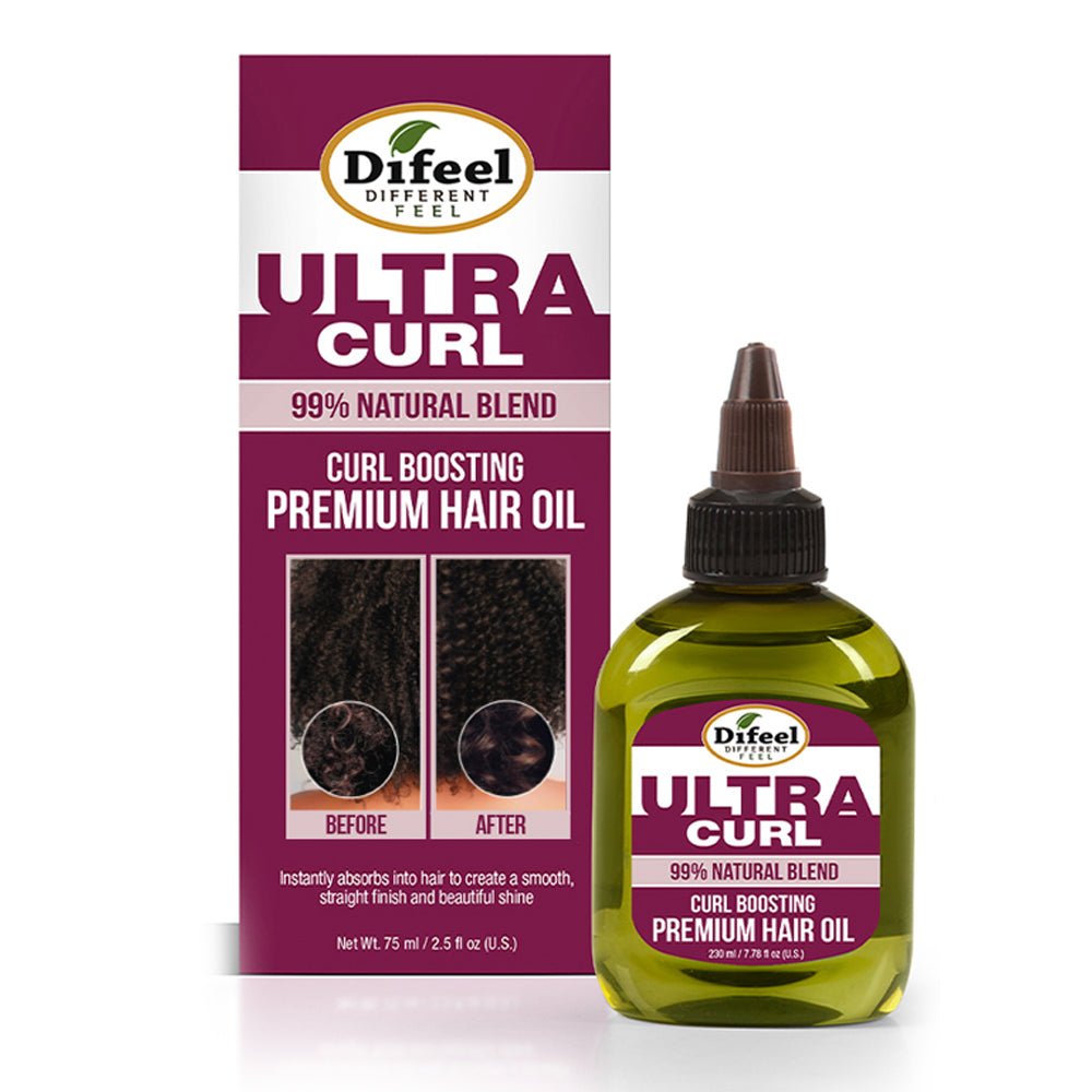 HUILE CAPILLAIRE PREMIUM DIFEEL 99% NATURELLE ULTRA BOUCLES - HUILE CAPILLAIRE ACTIVATRICE DE BOUCLES 75 ml