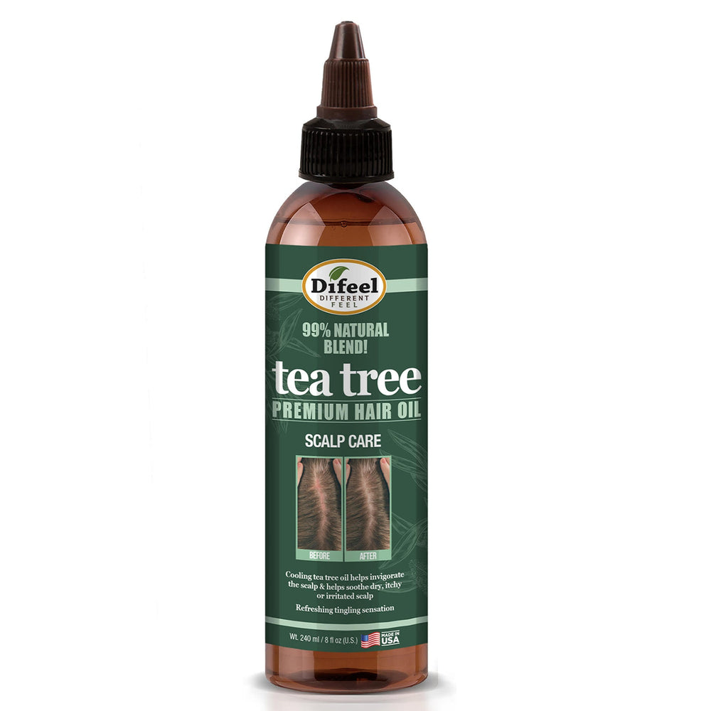 DIFEEL Soin du Cuir Chevelu 99% Naturel Huile Capillaire Naturelle Premium - Huile d'Arbre à Thé 236 ml