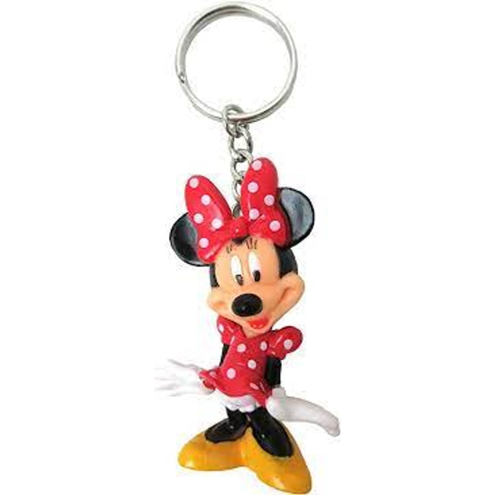 Porte-clés figurine Disney Minnie Mouse en robe rouge