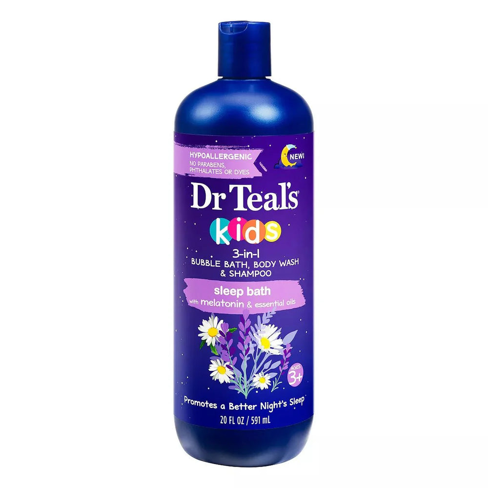DR TEALS Enfants Bain 3-en-1 Nuit avec Mélatonine & Huiles Essentielles 591 ml