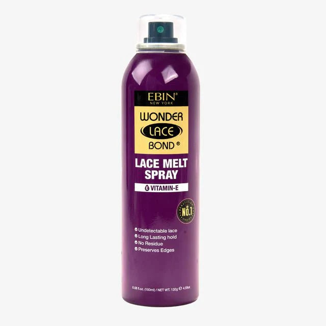 EBIN SUPREME WONDER LACE BOND LAQUE AÉROSOL FONDANTE POUR DENTELLE VIOLETTE 6.08 OZ