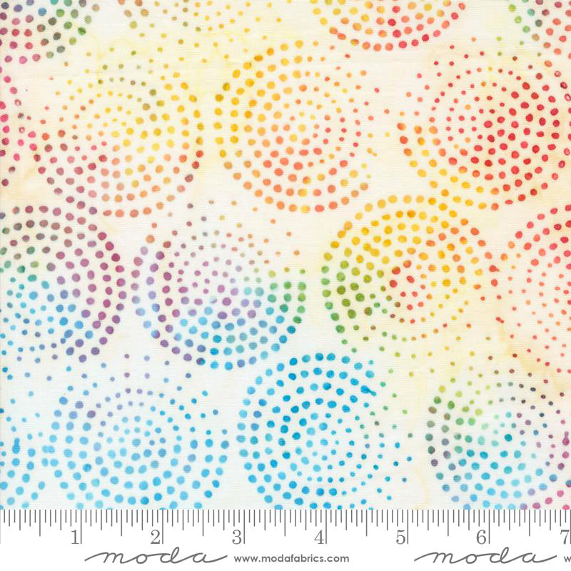 Moda Batik - Echo - Tourbillons Crème Arc-en-ciel - 4369-11