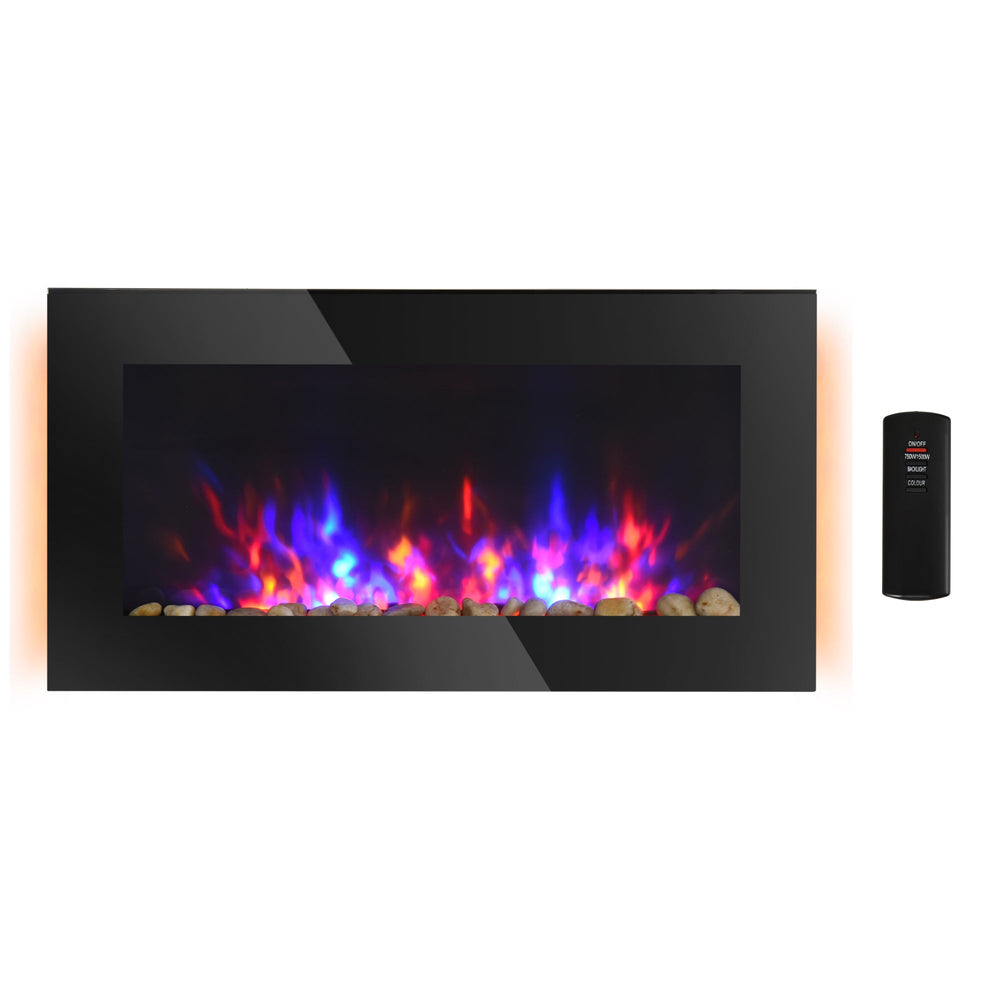 Marley 36" Thin Freestanding/Wall Mounted Electric Fireplace Heater with Eco Mode — SLOTH Nation