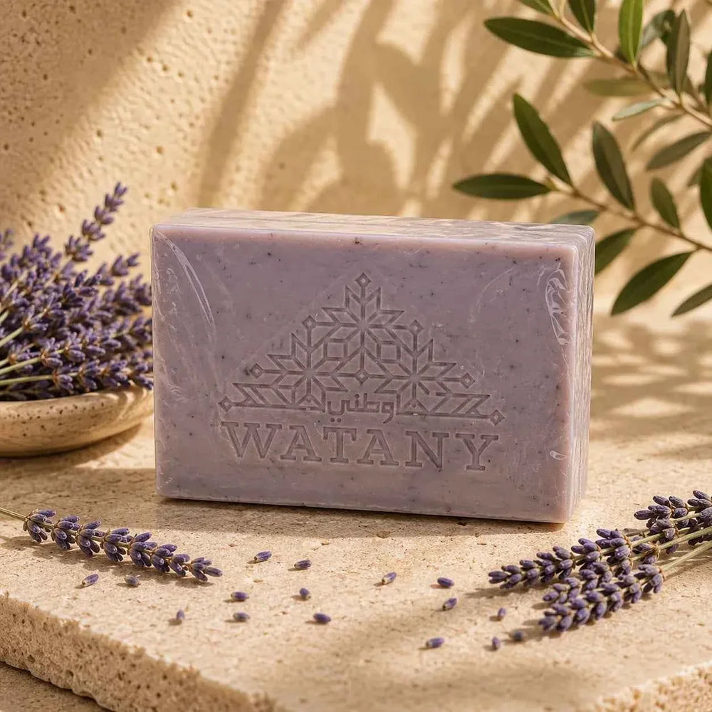 Savon à l'huile d'olive et à la lavande Nabulsi palestinien fait à la main à Naplouse