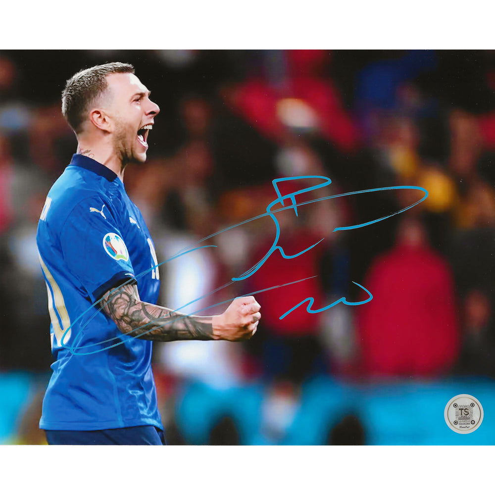 Federico Bernardeschi Autographed Italian National Soccer Team Celebration 8x10 Photo *As Is*