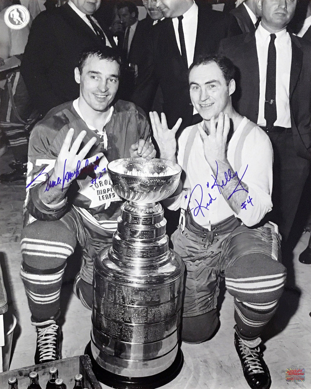 PHOTO AUTOGRAPHIÉE DE FRANK MAHOVLICH 11X14 – LÉGENDE DU HOCKEY DE LA LNH DES MAPLE LEAFS DE TORONTO, OBJET DE COLLECTION