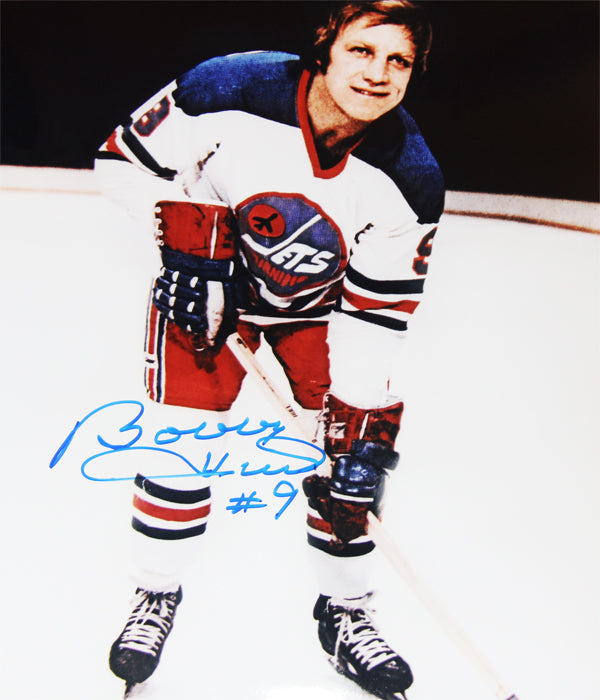 PHOTOGRAPH DE BOBBY HULL AUTOGRAPHIÉE 8" X 10" – COLLECTION HOCKEY SIGNÉE NHL JETS DE WINNIPEG (8" X 10")
