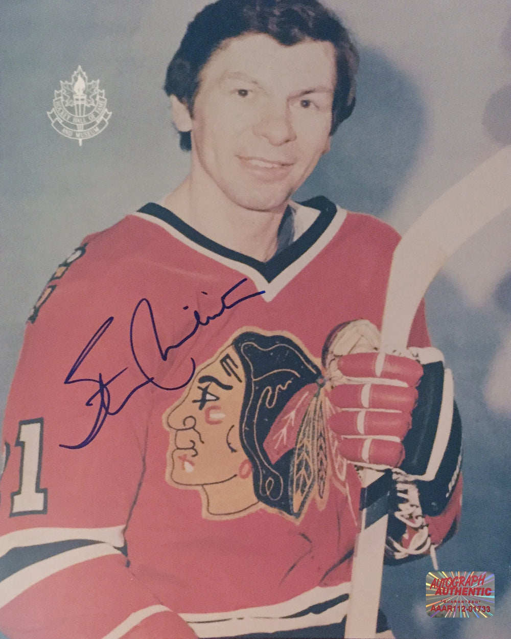 PHOTOGRAPHIE AUTOGRAPHIÉE DE STAN MIKITA 8" X 10" – COLLECTION DE HOCKEY NHL DES BLACKHAWKS DE CHICAGO SIGNÉE (8" X 10")