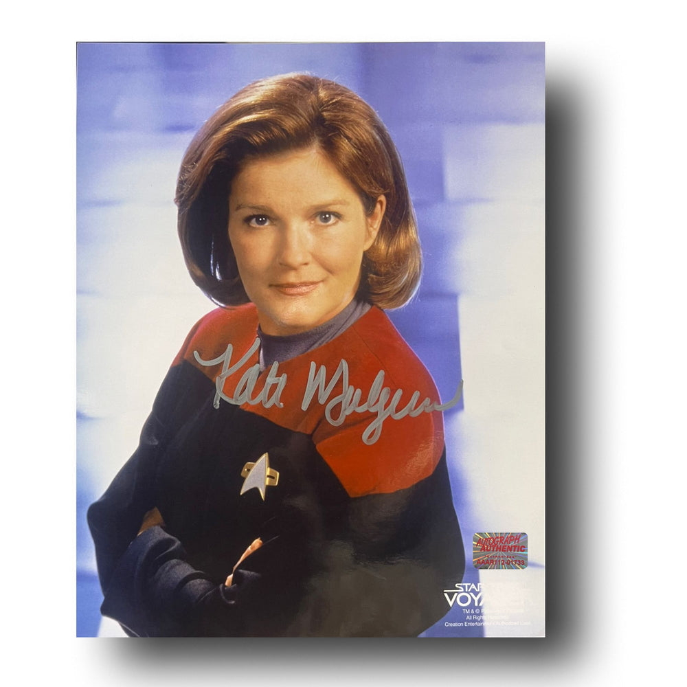 PHOTO AUTOGRAPHE KATE MULGREW - CAPITAINE JANEWAY 8X10 PHOTO SIGNÉE OBJET DE COLLECTION