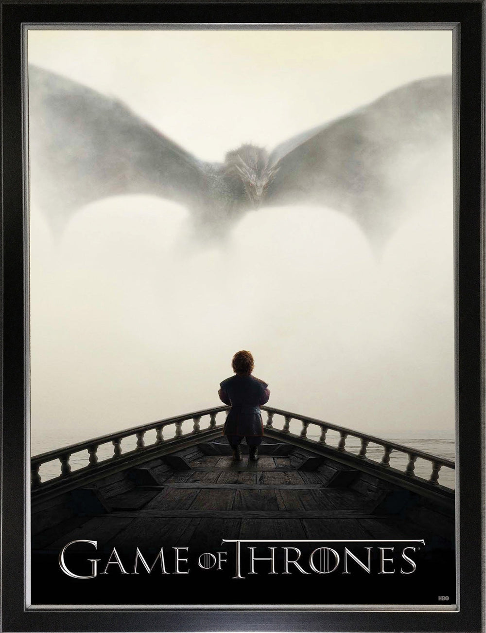 AFFICHE DRAGON GAME OF THRONES – ART FANTASY ENCADRÉ MUSÉE – DÉCORATION MURALE PREMIUM (37X25.5)