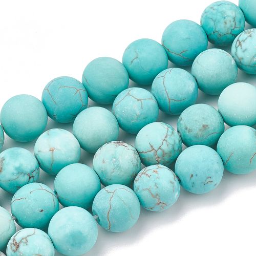 Magnesite Frosted Turquoise Gemstone Bead