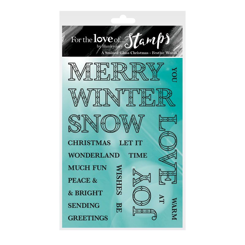 For The Love Of Stamps - A Stained Glass Festive Words — Ecstasy Crafts