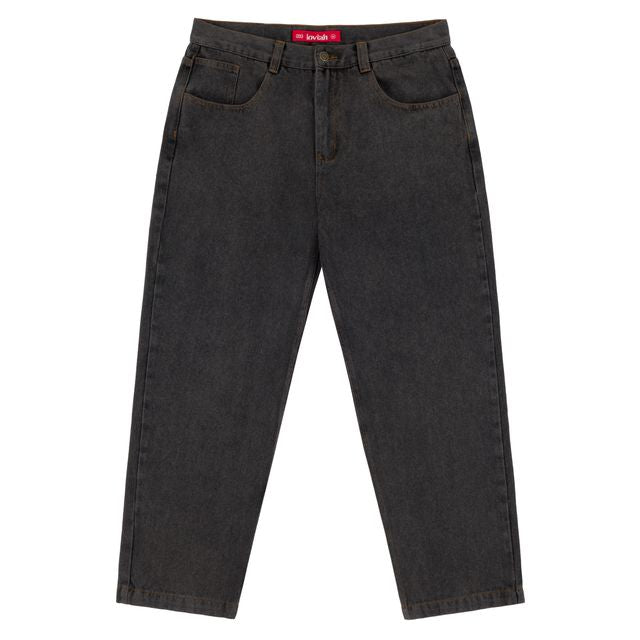 Pantalons en denim Loviah 'OG' Baggy 5 poches - Lavage à l'acide noir