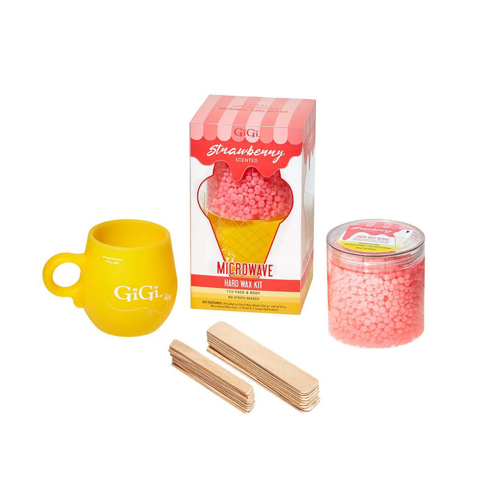Kit de cire dure GiGi Strawberry pour micro-ondes