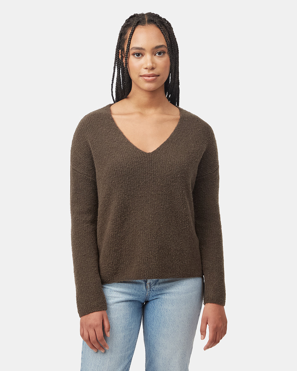 Pull Highline en V duveteux
