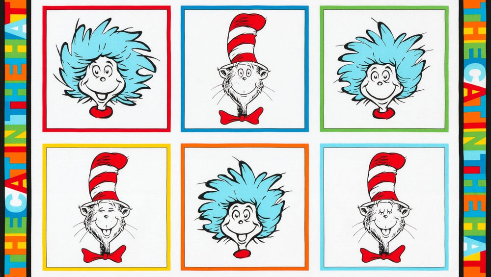 Dr. Suess- Cat in the Hat Panel - Robert Kaufman — Cottage Quilting Ltd.
