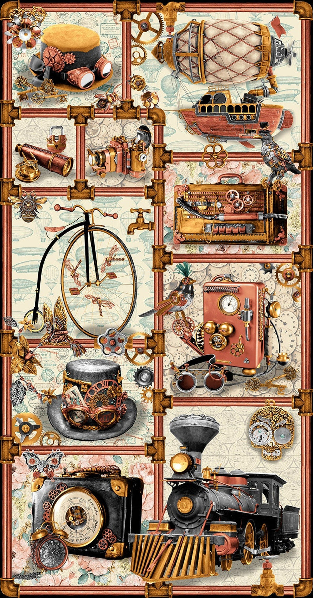 Blank Quilting Time Travel Panel #2 — Cottage Quilting Ltd.