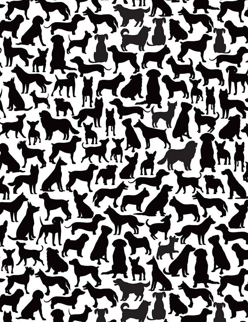 Trésors intemporels - Chiens - Chiens d'ombre - DOG-C8921-WHITE